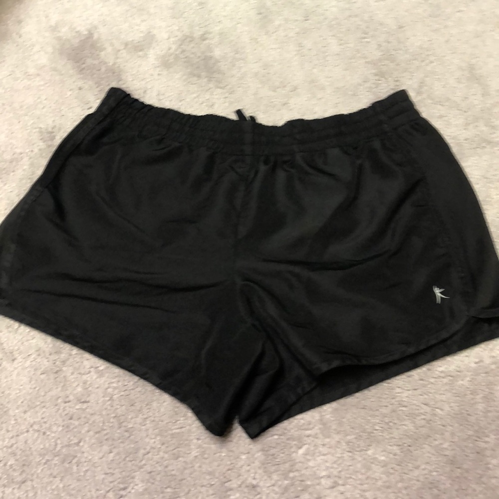 black athletic shorts